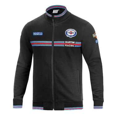 Black jacket with Martini Racing logos on a white background